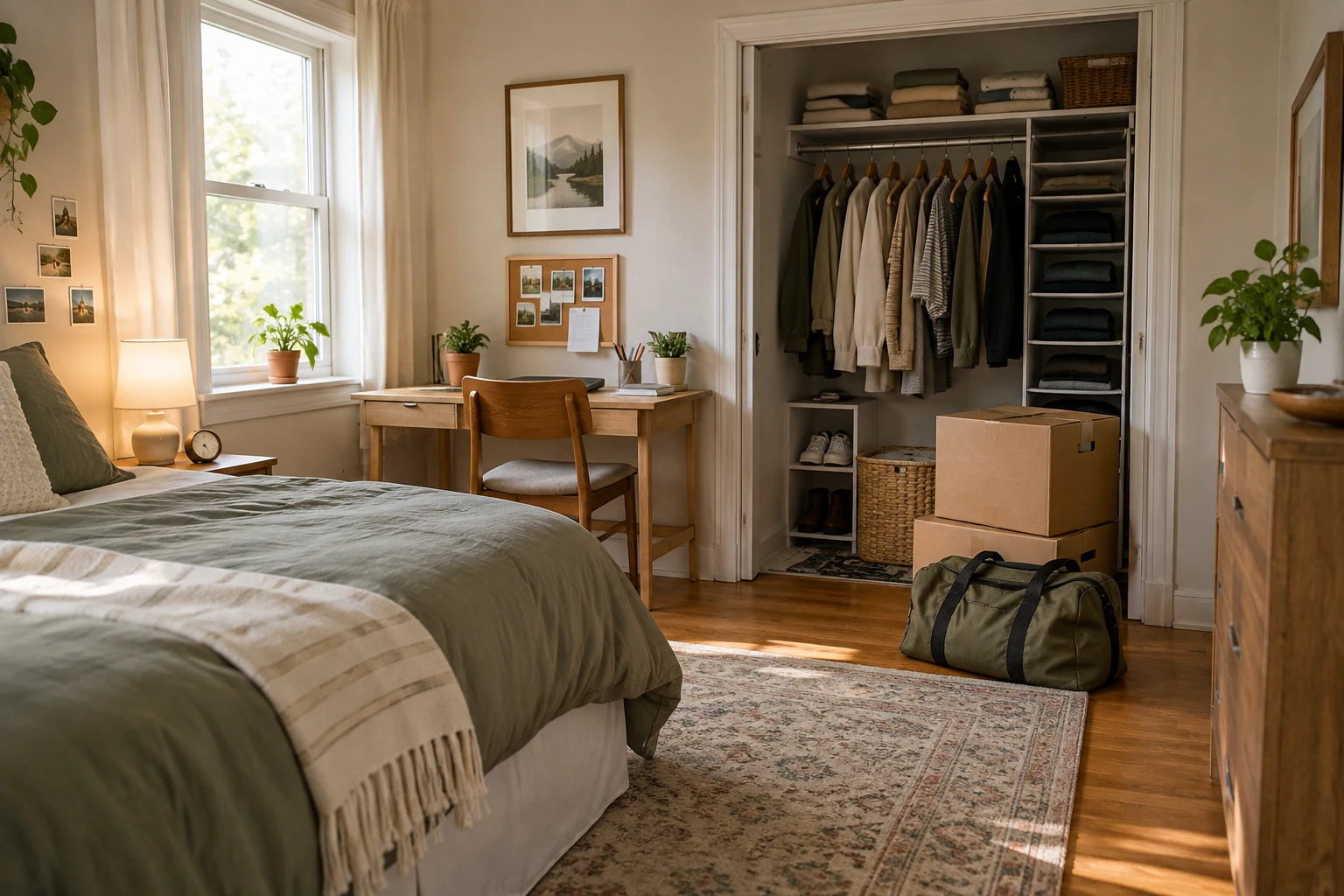 Organized next-chapter bedroom and storage