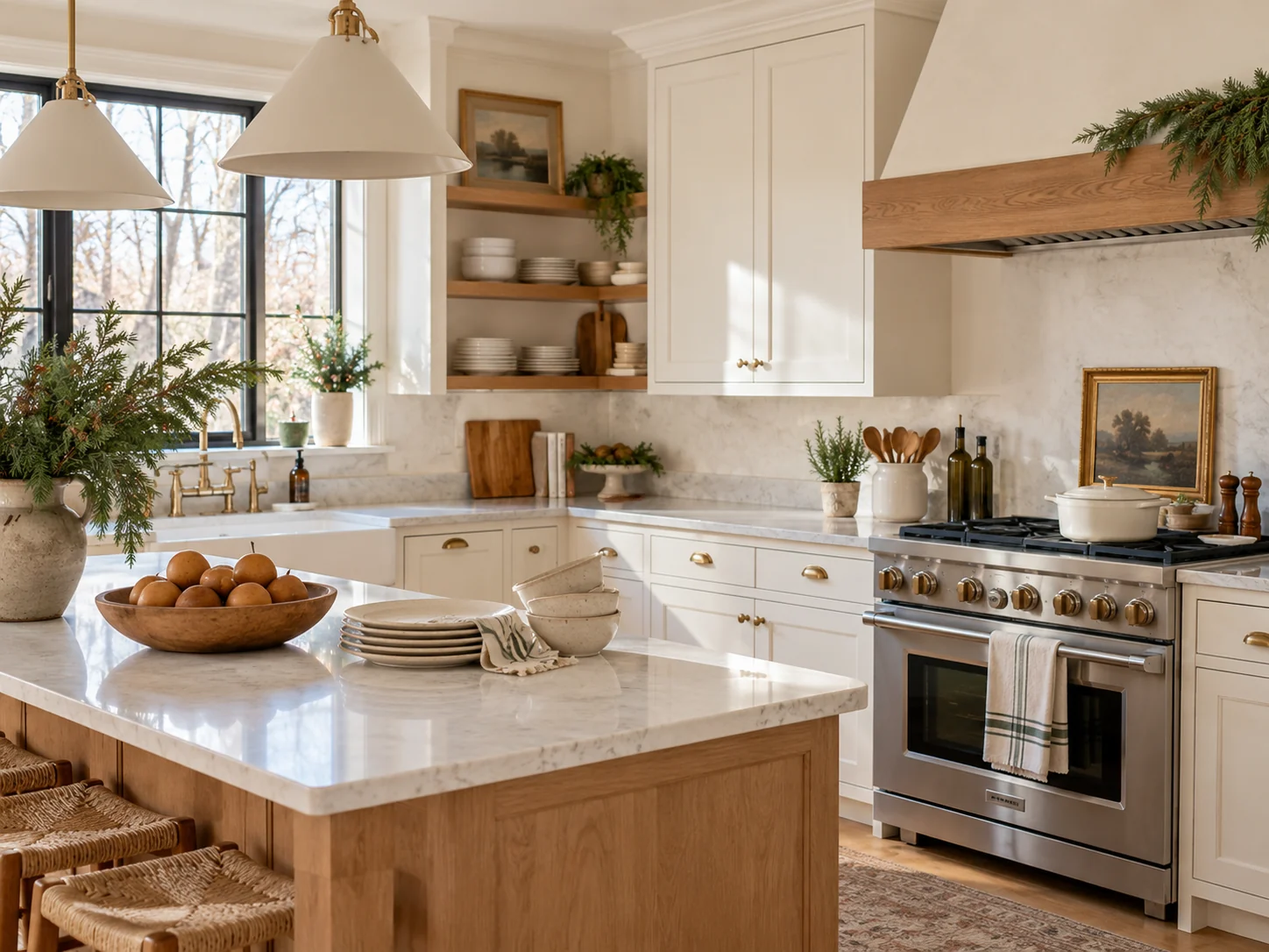 A clean kitchen ready for holiday meal preparation